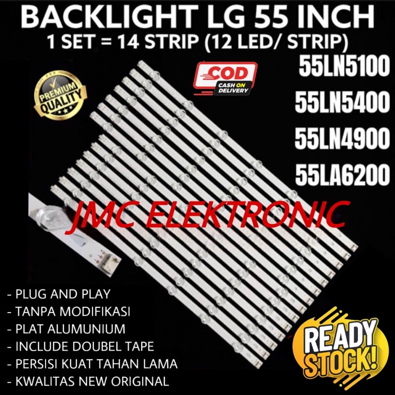 BACKLIGHT TV LED LG 55LA6200 55LA9700 55LN5100 55LN5400 55LN4900 BL LAMPU LED 55 INCH