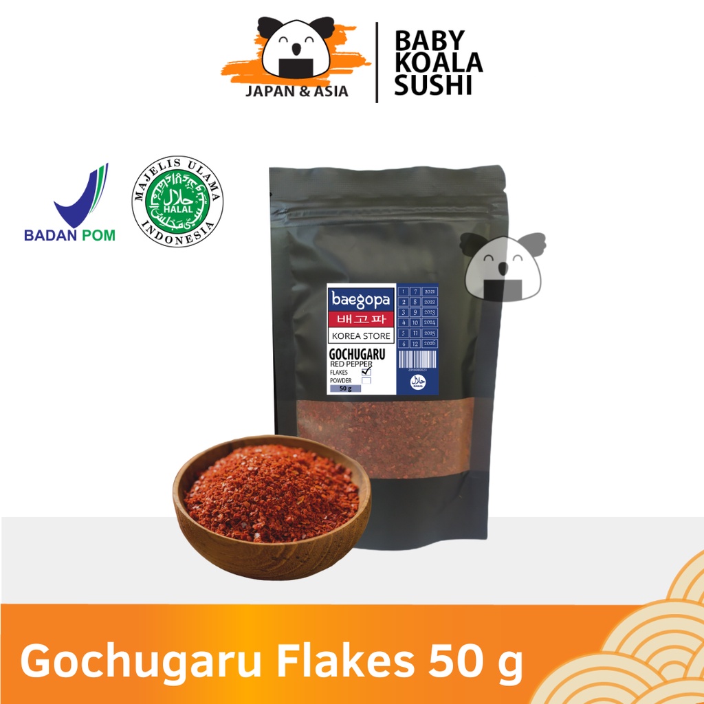 GOCHUGARU Cabai Korea Kasar Kimchi 50 g │ Cabe Bubuk Kering Chili Flakes