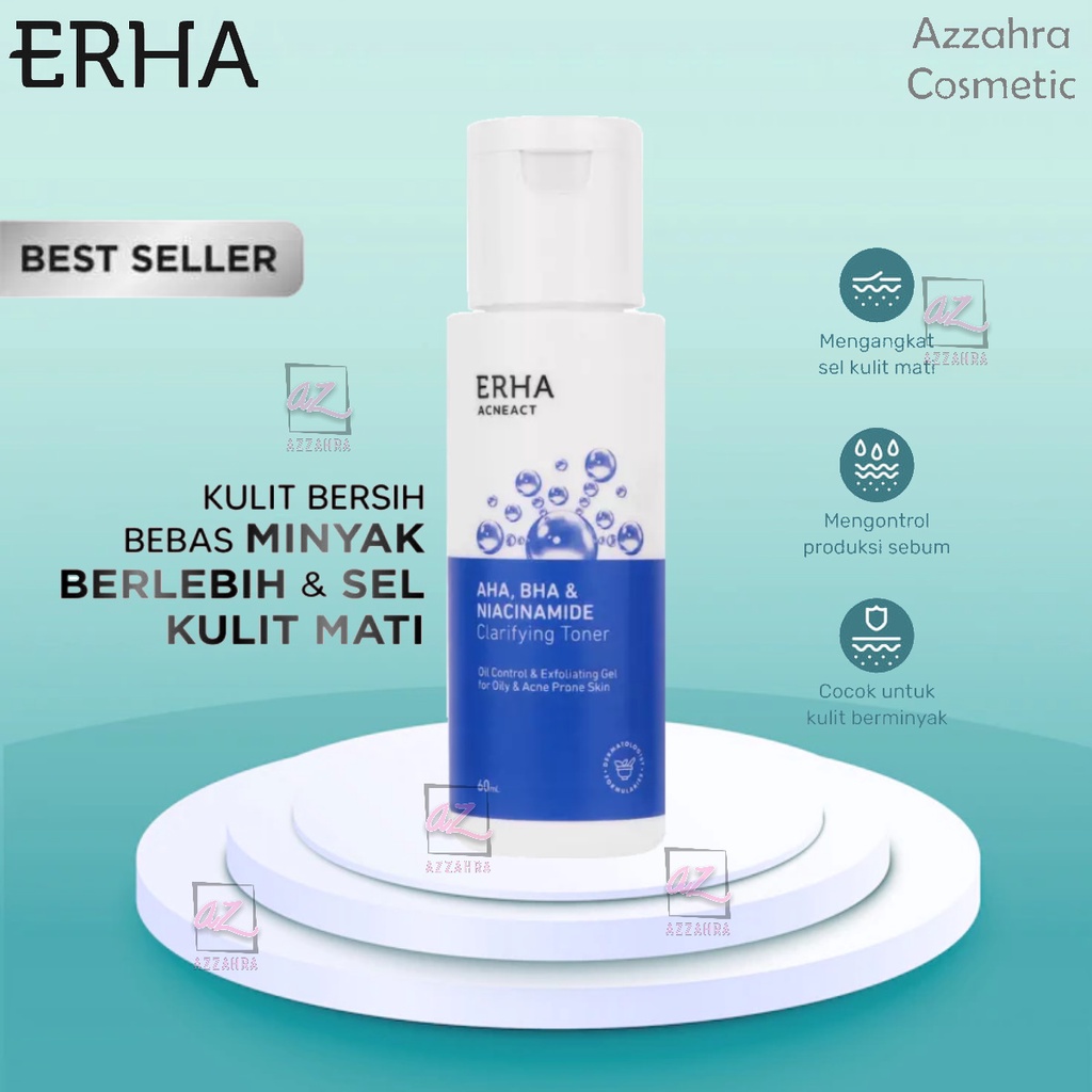 ERHA Acneact AHA BHA &amp; Niacinamide Clarifying Toner 60ml - Toner Wajah Berjerawat