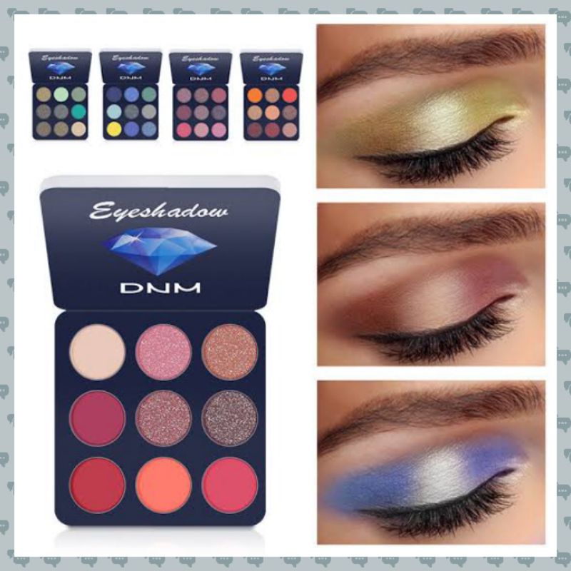 DNM Original Beauty Make Up 9 Colors Eyeshadow Disc Palette Kosmetik Alis 9 Warna