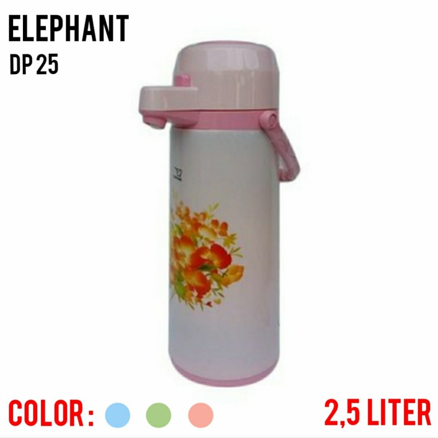 Termos Air Panas Pompa Elephant 2,5 Liter DP 25 Pijit Pencet Tekan Bukan Air pot Lion Star PAP 2500