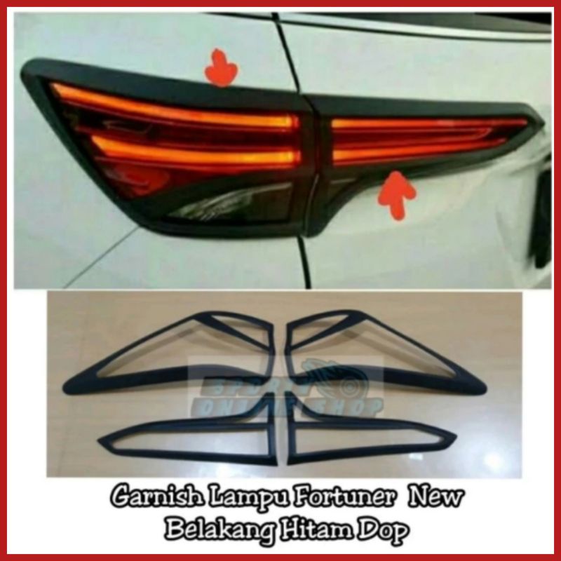 Garnish Lampu Fortuner New 2016up Hitam Dop