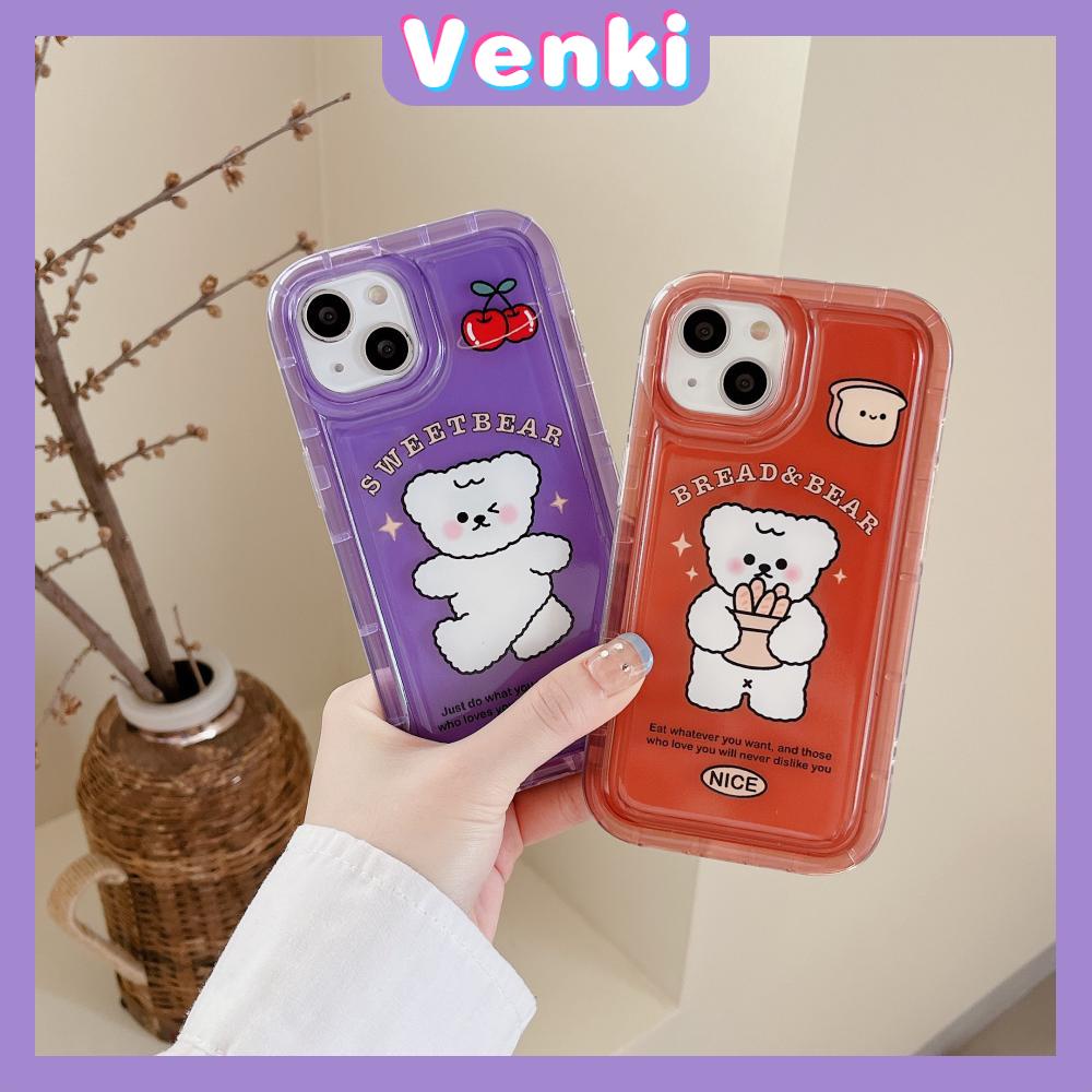 Case For iPhone 14 Pro Max TPU Soft Jelly Airbag Case Green Cartoon Bear Case Camera Protection Shockproof For iPhone 14 13 12 11 Plus Pro Max 7 Plus X XR