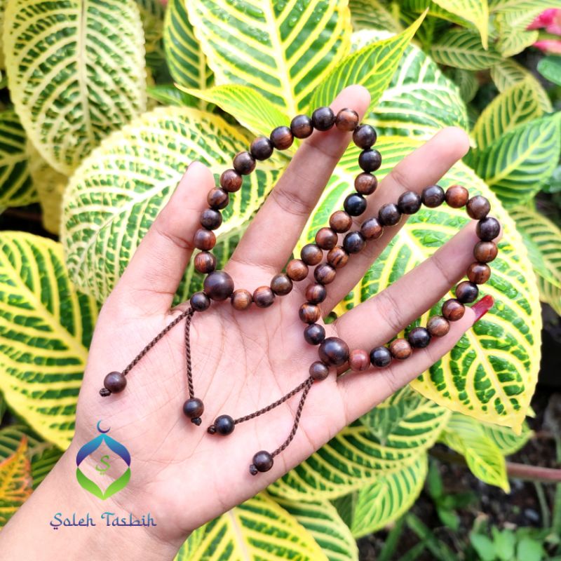 Gelang Kayu Sonokeling size 8mm Motif Bulat, Gelang Kayu Murah