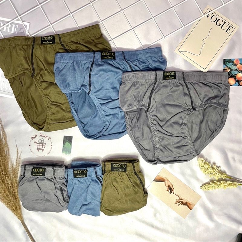 12 PCS/BEEE_91/Celana Dalam Pria SEMPAK  Dewasa/ Lusinan A