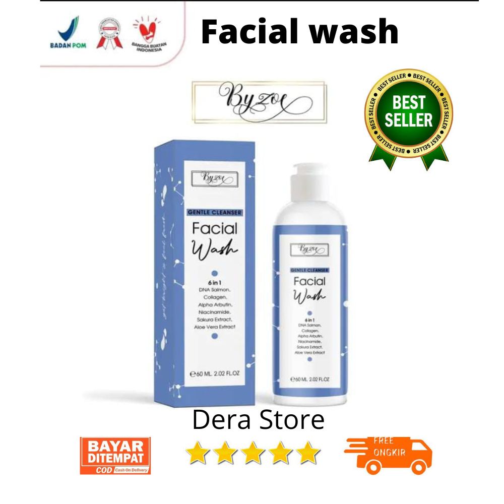 Byzoe Gentle Cleanser Facial Wash with 6 active ingredient Mencerahkan Wajah BPOM