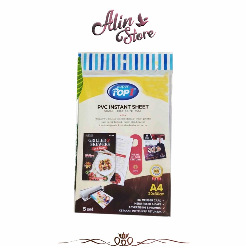 

Bahan Id Card/ Kertas Pvc A4 20 x 30 Cm 5 Lembar Super Pop1