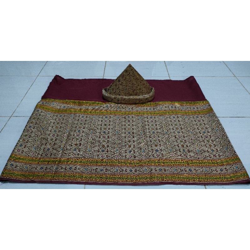 Tanjak rumpak set / kain songket / pakaian adat padang