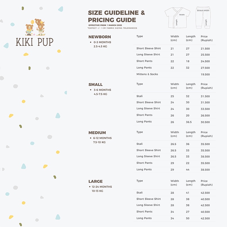 Kiki Pup - Long Set / Setelan Bayi Dan Anak Unisex