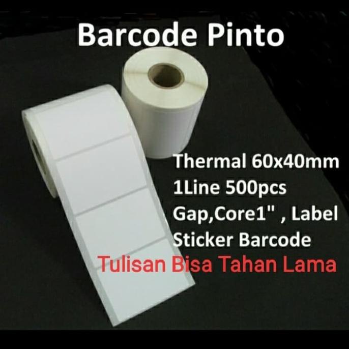 

SALE Direct Thermal 60x40mm 1Line 500pcs Gap Core1" Label Barcode Sticker