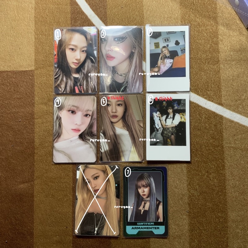 PHOTOCARD ALBUM AESPA OFFICIAL WINTER GISELLE NINGNING KWANGYA REAL WORLD VER. POLA POLAROID CC CHAR