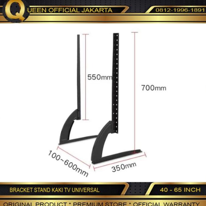 Bracket Stand Kaki Tv Samsung Lg Sony 32 40 43 50 55 60 65 Inch