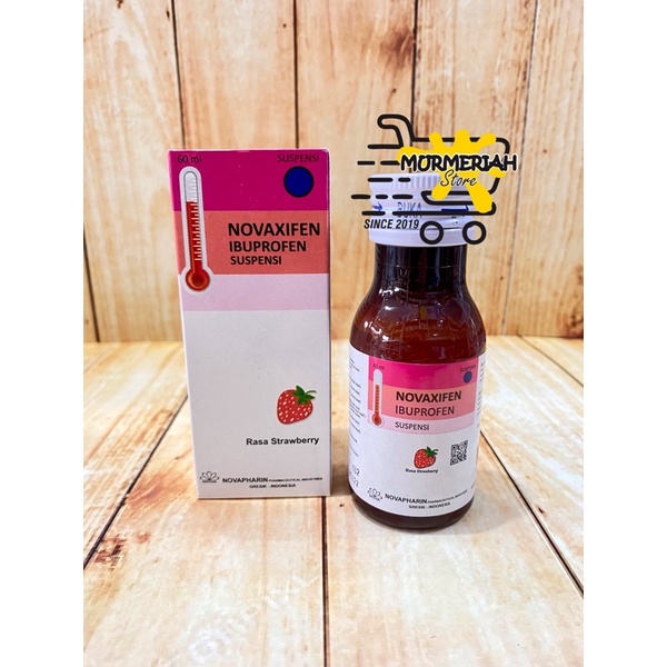 NOVAXIFEN Sirup 60 ml Ibuprofen 100 mg - Syrup Demam, Pusing & Sakit Gigi