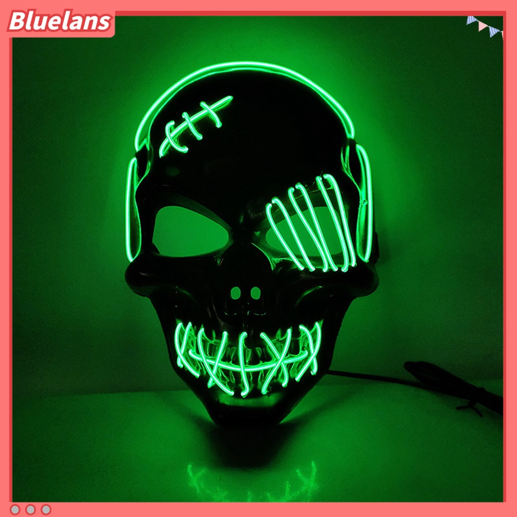 Penutup Wajah Model One-eyed Pirate Dengan LED Glowing Untuk Pesta Halloween