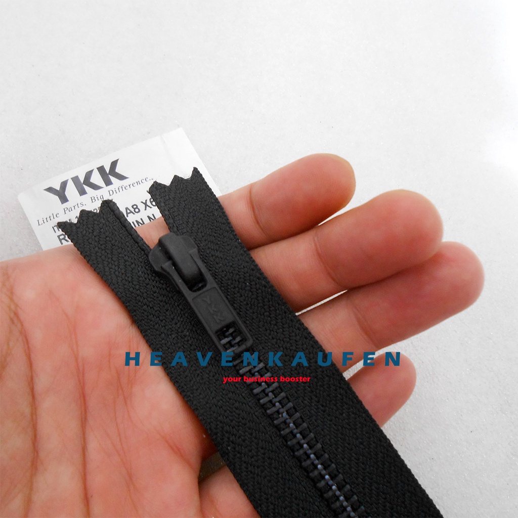 Resleting Zipper YKK Hitam Black Oxide 15 cm / 6 inch Set Close-End Rare Item High Quality