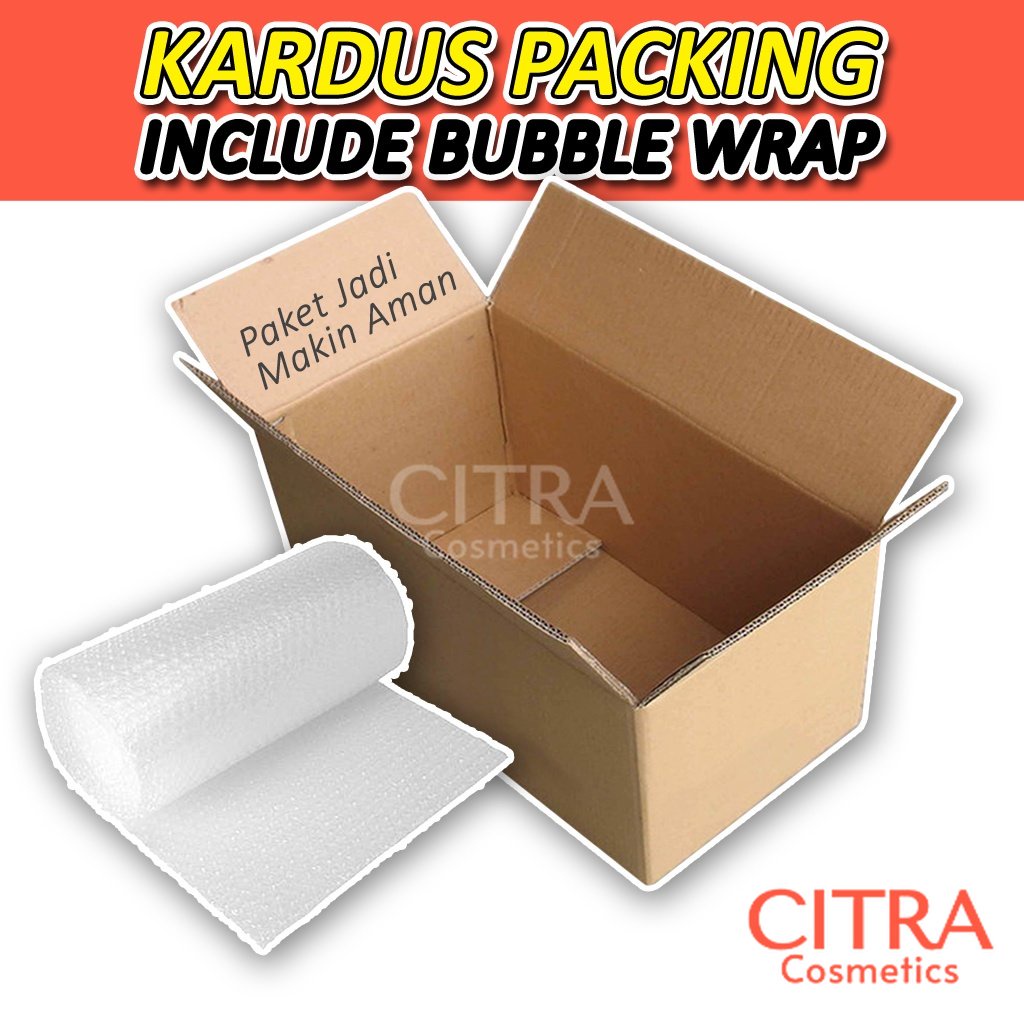 

Citra Cosmetik - Kardus Packing Include Bubble Wrap (Tambahkan ke Keranjang agar packing lebih aman)