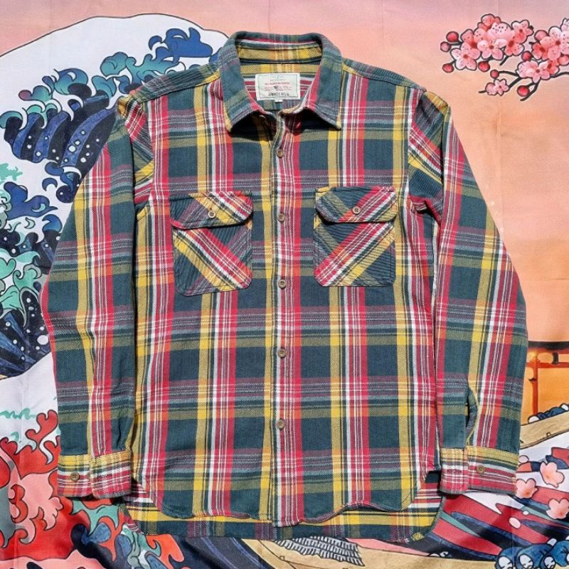 avirex flannel hoodie