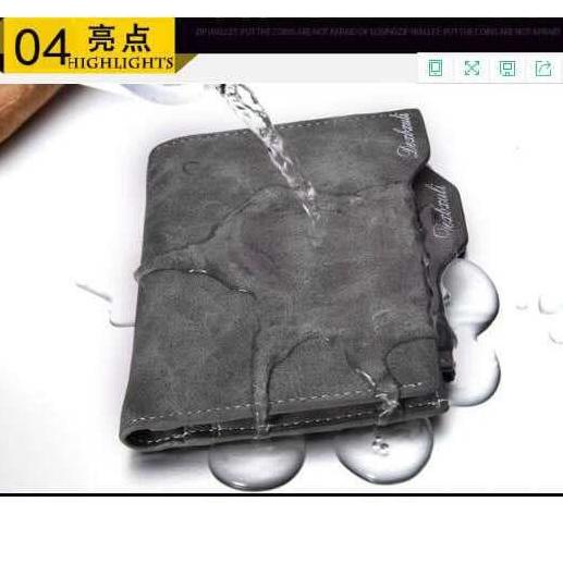 11.11✔️Dompet Kartu Pria Keren Distro Dompet Kulit Grey Abu2 Model Bogesi Premium Vintage Hadiah Kad