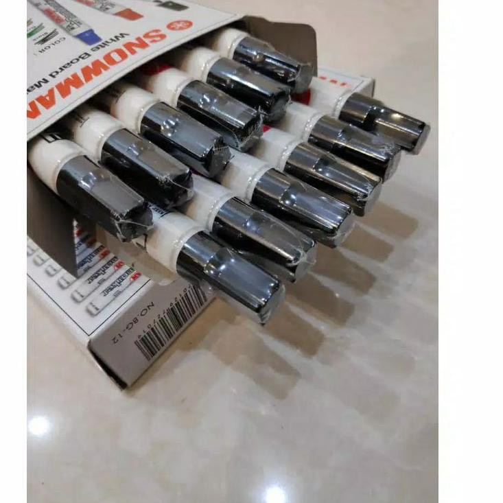 

Garansi Terbaru Spidol SNOWMAN BG-12 Black Whiteboard papan tulis 1 PACK / 12 Pcs