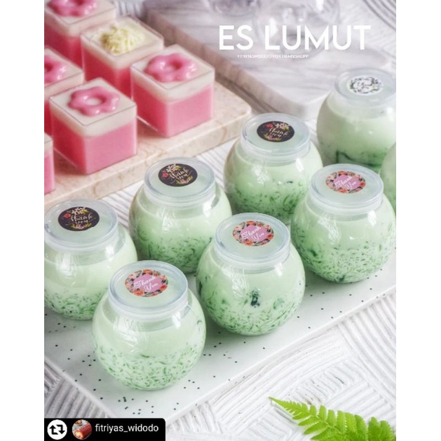 GELAS PUDING DAN CAKE ISI 10 PCS - BOLA BULAT