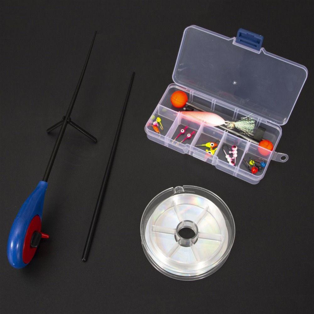 Preva Winter Ice Fishing Lure set diamond Artificial Balancer Walleye Lead Hard Hook