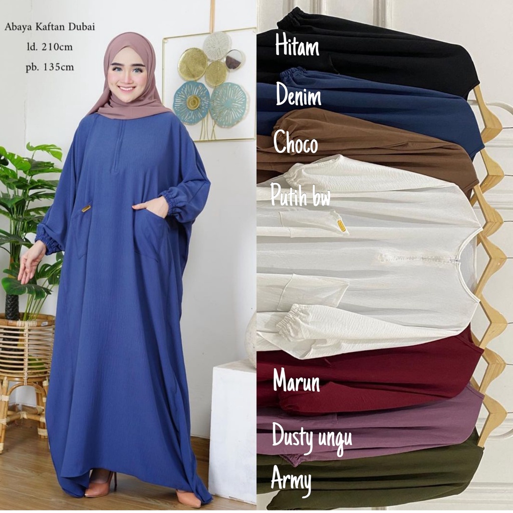 Abaya Kaftan Dubai Crinkle