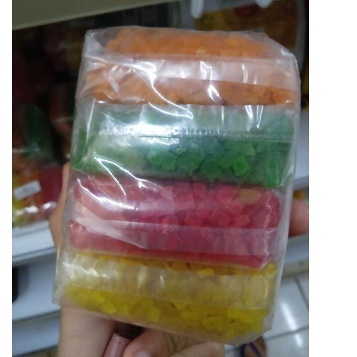 

Hemat Banget--SUKADE APPLE REPACK 250GR/ SUKADE CAMPUR 4WARNA