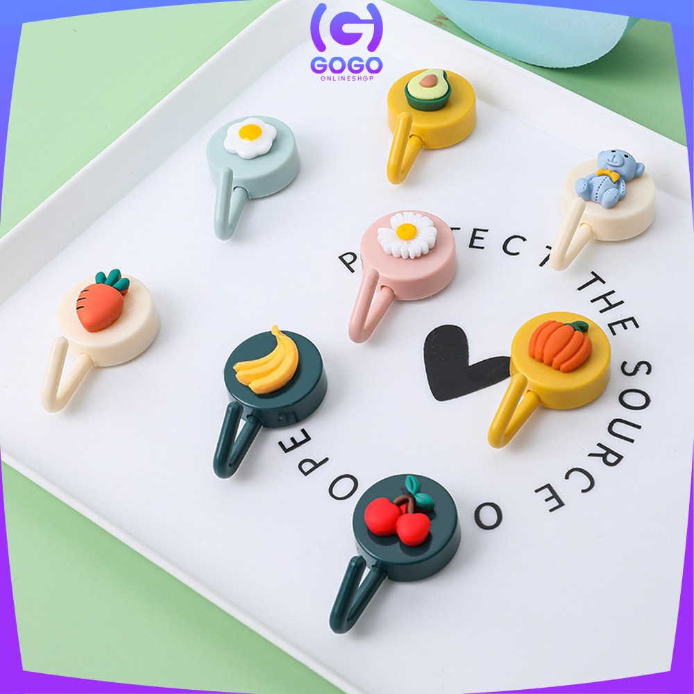 GOGO-C435 Gantungan HOOK Dinding Karakter Gantungan Motif Lucu Tempel Serbaguna Gantungan Barang karakter lucu