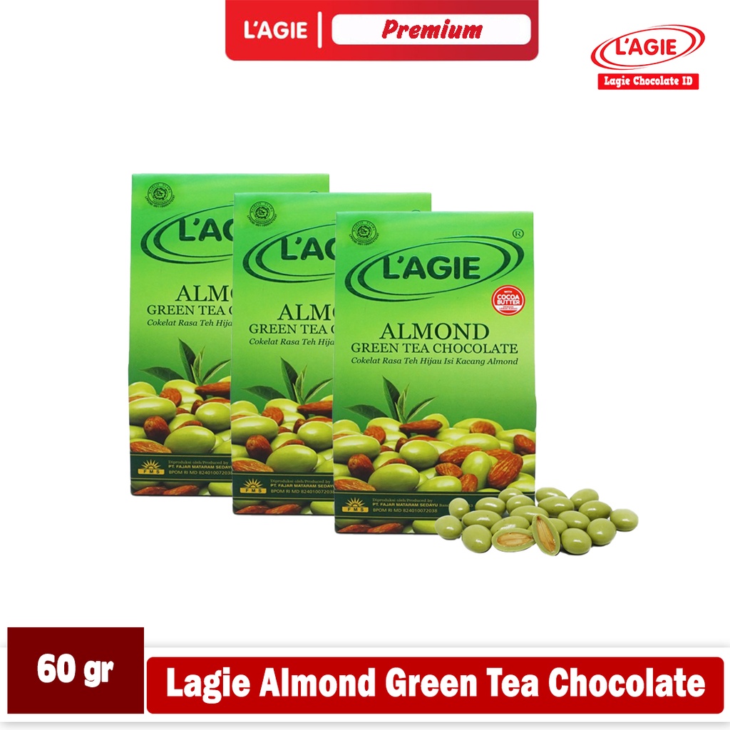 

LAGIE ALMOND GREEN TEA CHOCOLATE 60GRAM 3 PACK