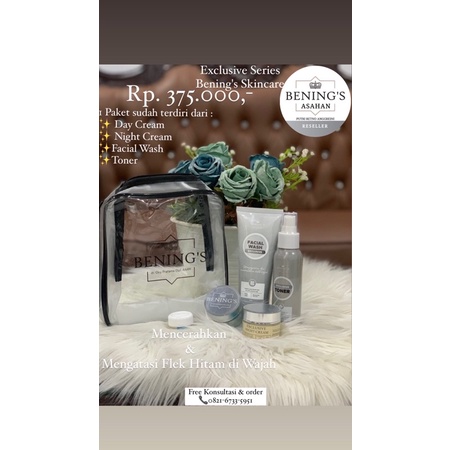 Paket Exclusive/Flek Hitam Bening's Skincare Asahan by: dr.oky pratama