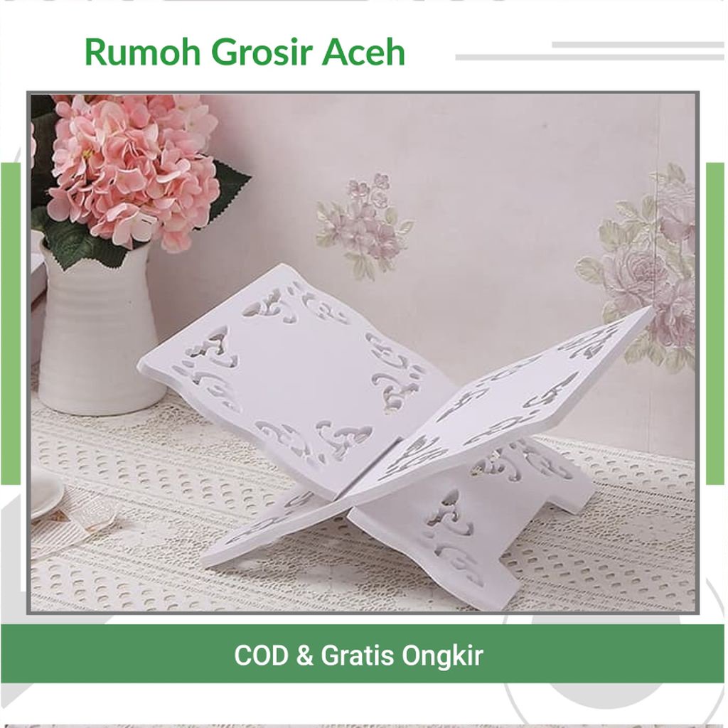 [ACEH] Rekal QURAN - Rak QURAN - Tempat Baca Alquran Motif Batik