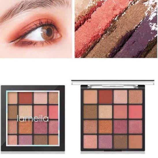 Cuci Gudang--Lameila Glitter Matte Eyeshadow Palette Color Shimmer And Matte Eye Shadow petak 16 war