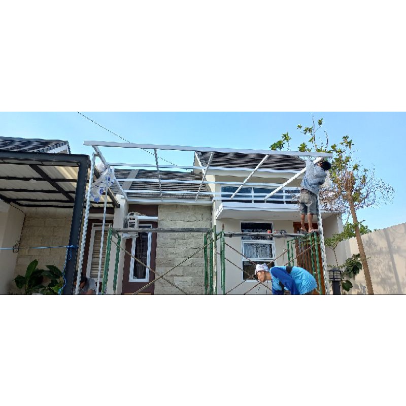 kanopi atap galvalum pasir