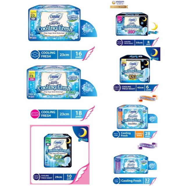 Charm Cooling Fresh Pembalut/Pantyliner