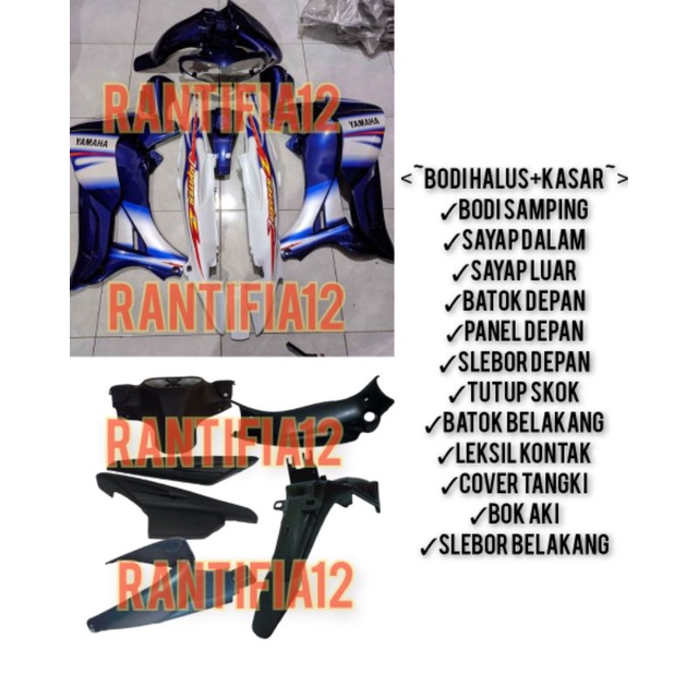 cover bodi jupiter z cw full set halus+kasar Jupiter z cw 2005 biru putih