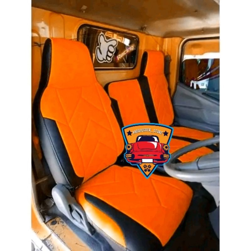 sarung jok mobil Mitsubishi truk canter / cover jok mobil truk canter motif standar / vareasi sarung