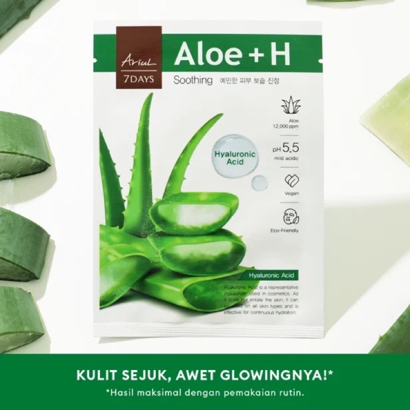 ARIUL 7 Days Mask Sheet ( BPOM ) - Masker Wajah 7Days / Muka ASLI dari KOREA - KEMASAN BARU - ORIGINAL MADE IN KOREA