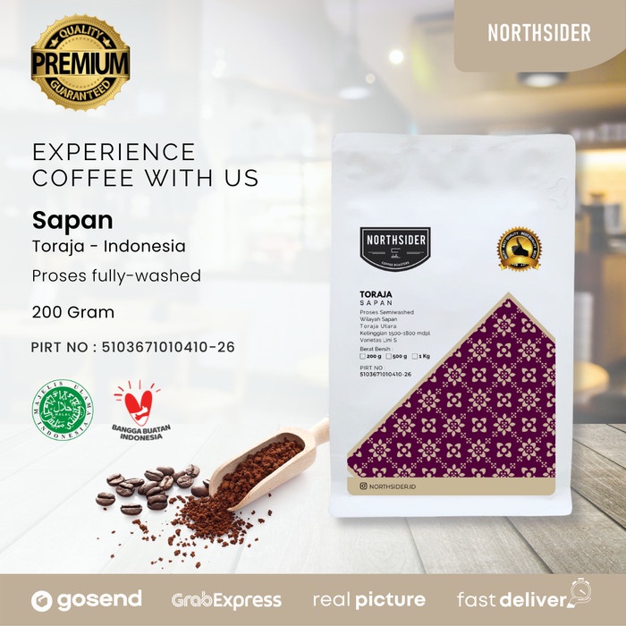 

BIJI KOPI ARABIKA TORAJA SAPAN DRY HULLED - 200GR NORTHSIDER COFFEE