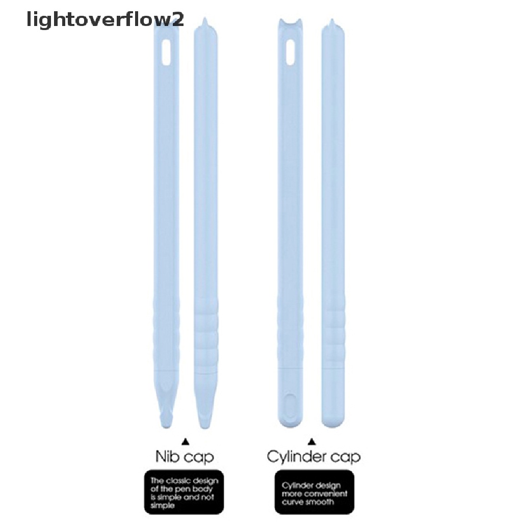(lightoverflow2) 1 Set Cover Pelindung Bahan Silikon Untuk Apple Pencil Generasi 2