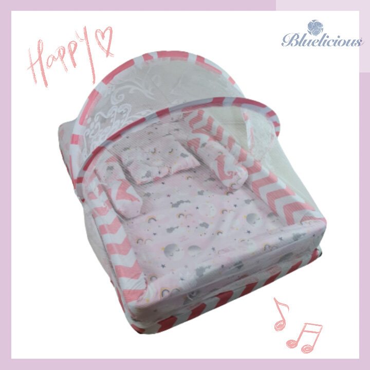 Gift Set Newborn - Bedding Set - Kasur Kolam Kelambu + Selimut Bayi Hoodie