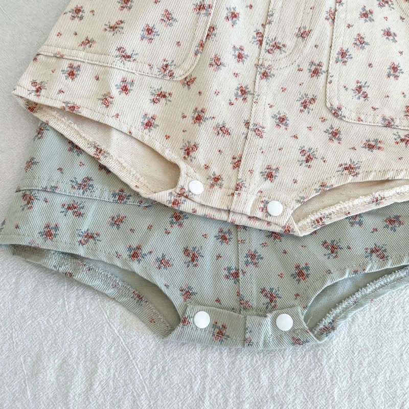 Flower short overall bayi anak perempuan