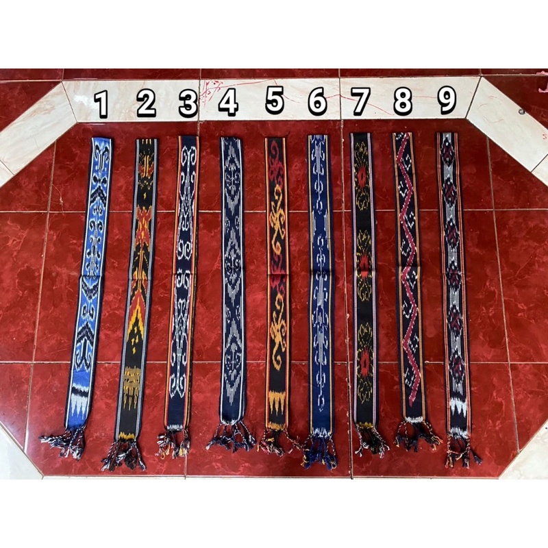 [ kualitas premium] kain Tenun Ikat kepala etnik ( dayak kalimantan sumba sulawesi toraja) syal tenu