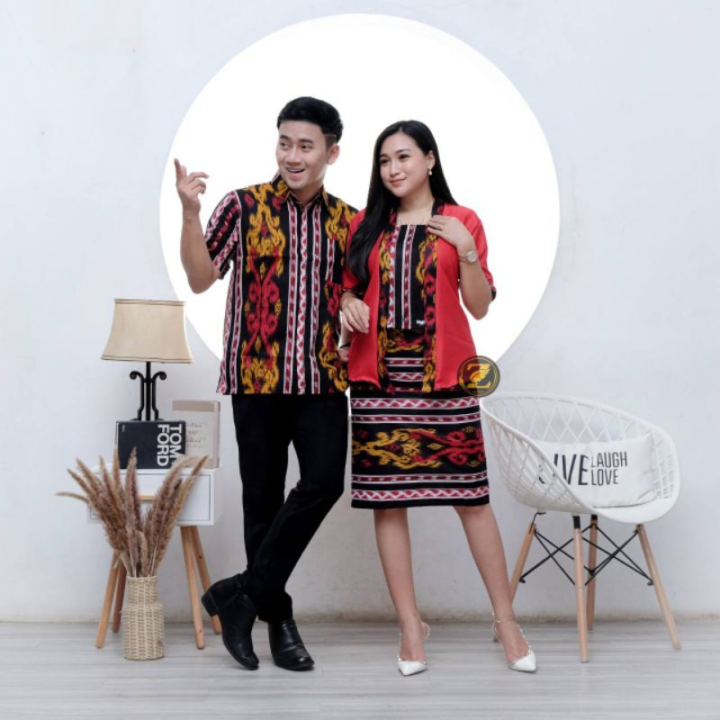 Batik couple Atasan Wanita Seragam Kerja Trending New Arrival M L XL