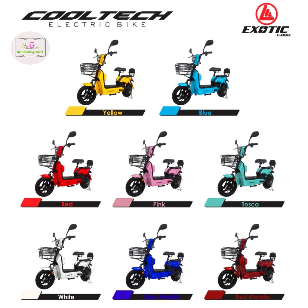 Sepeda Listrik terbaru dengan 8 warna Exotic Cooltech 1.0 by Pacific Bike