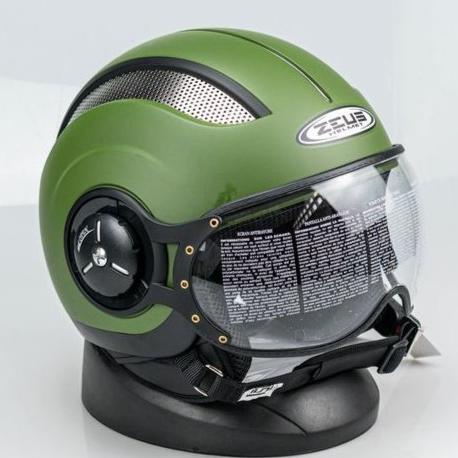 Zeus Zs-218 F.Green 5743C | Helm Retro | Helm Half Face | Zs218 Awestore88