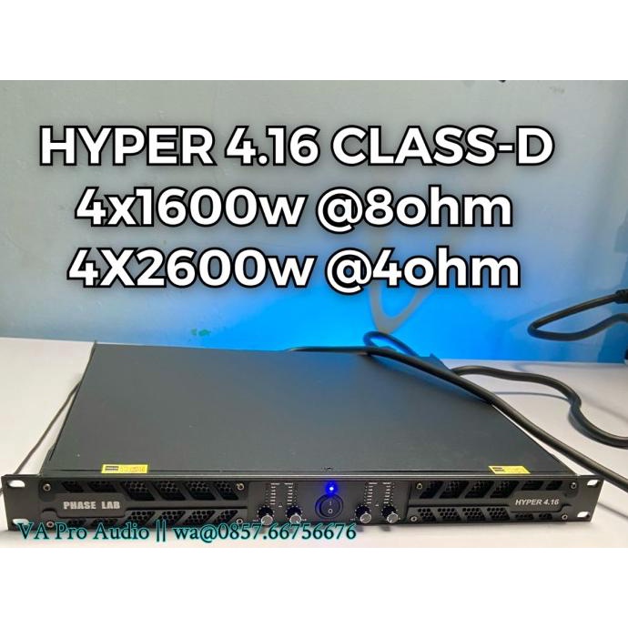 Power Amplifier Phaselab Hyper 1U Class D -