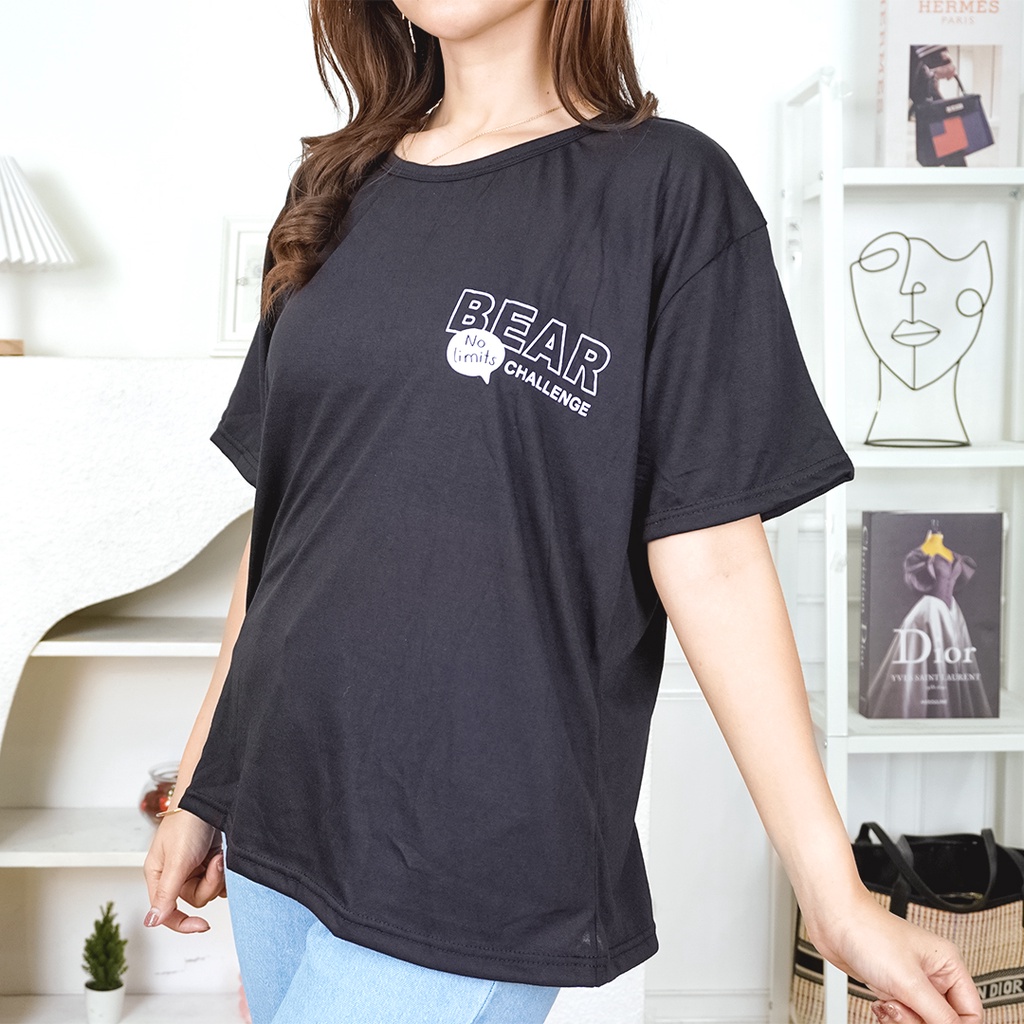 AFI - EC - Kaos Oversize Wanita Challenge Bear (LD 106, P 65)