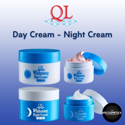 QL cosmetics whitening day cream night cream 18 gr