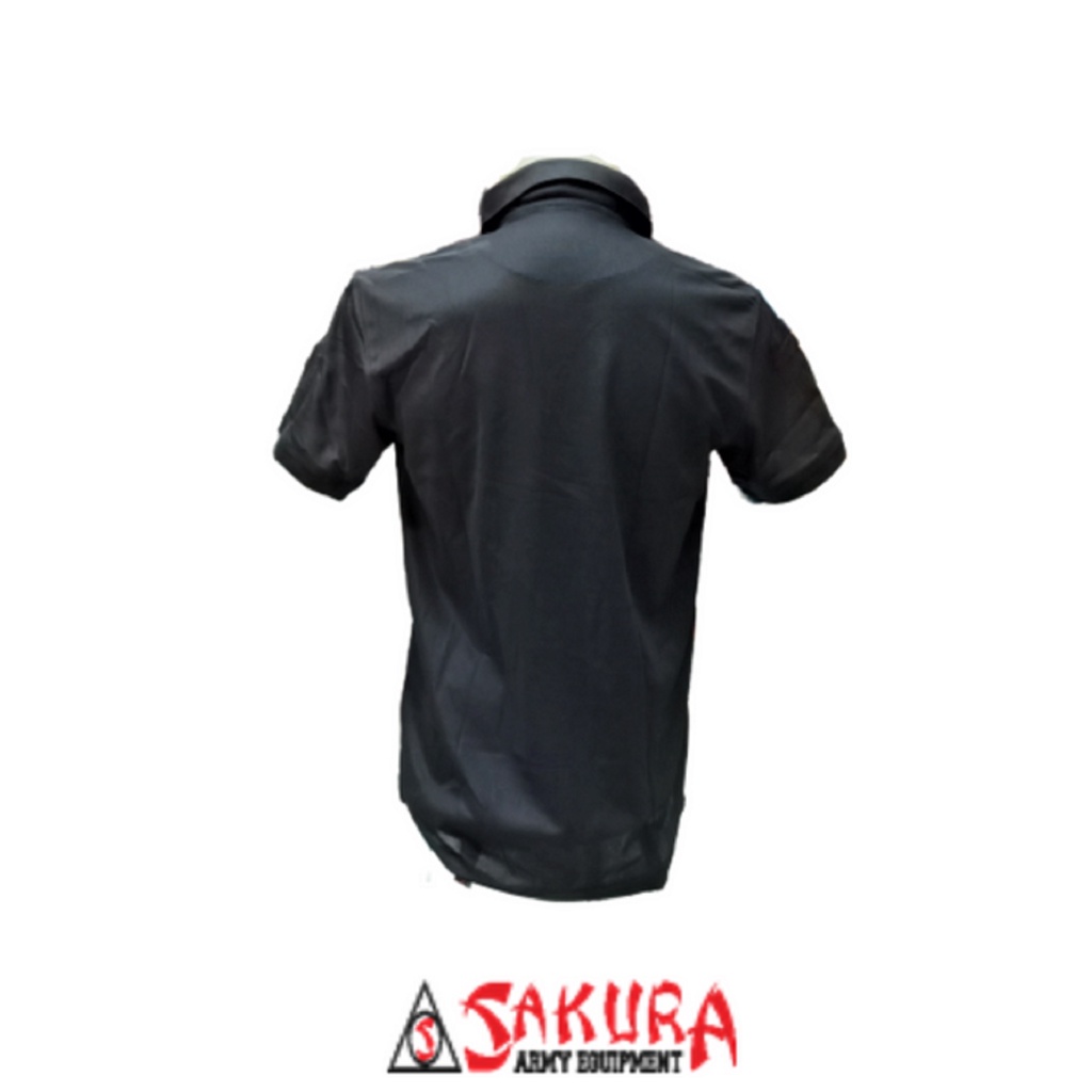 Kaos Polo Tactical Import Hitam Kaos Kerah Tactical Lengan Pendek