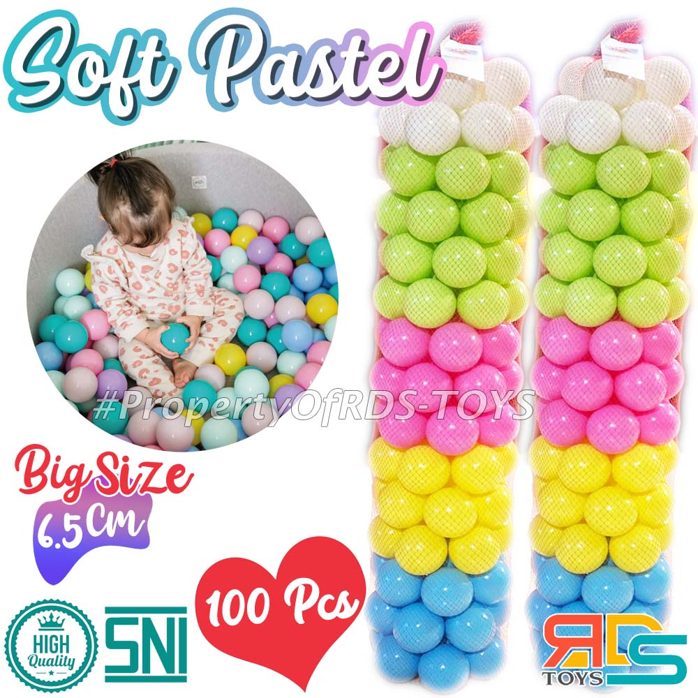 Mandi Bola Anak Anak Warna Soft Isi 100 Pcs